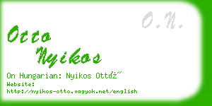 otto nyikos business card